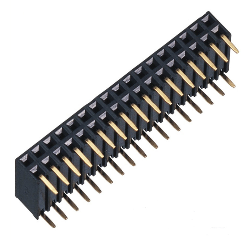4.3mm Height Concave Bending Female Header Connector 1U PA6T Material